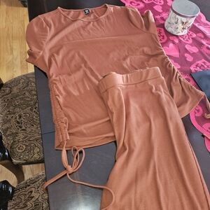 SHEIN Rust Two-Piece Set